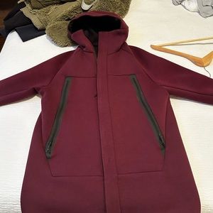 Men’s Nike magenta size medium trench style coat.